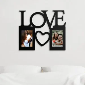 Schneller Versand Hölzerner Fotorahmen LOVE mit Herz