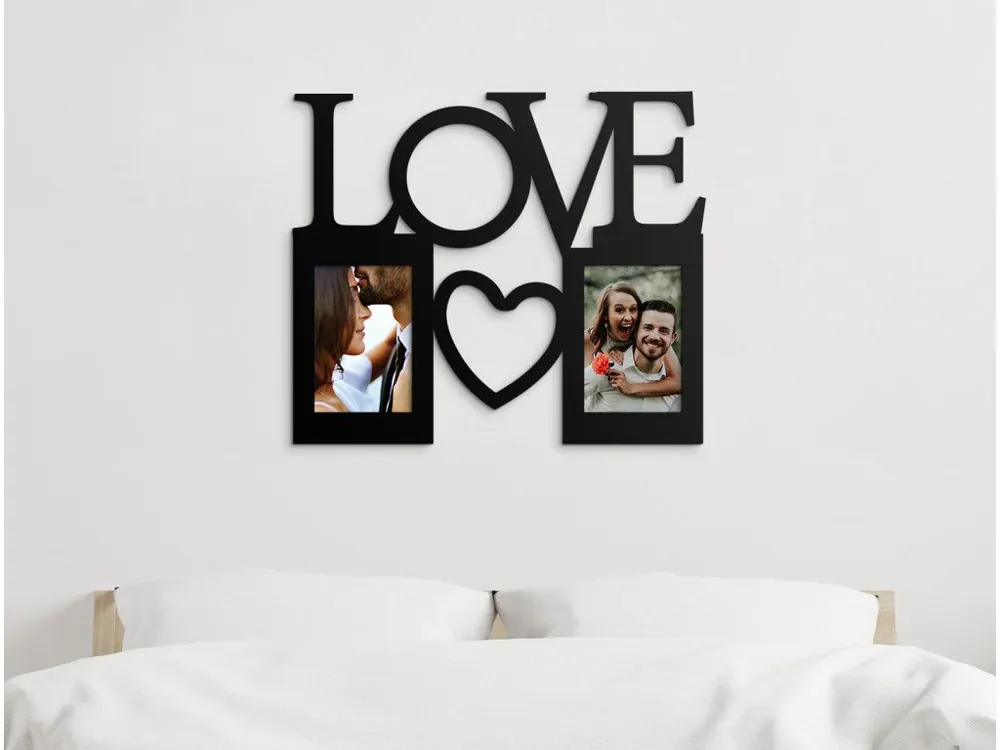 Schneller Versand Hölzerner Fotorahmen LOVE mit Herz