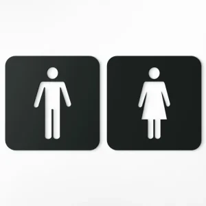 Highlight Toilettenschilder - WC Damen, WC Herren