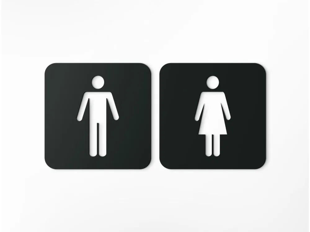 Highlight Toilettenschilder - WC Damen, WC Herren