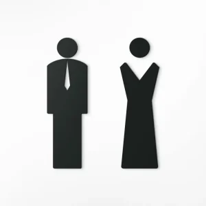 Sticker Damen-/Herren-WC Neuheit