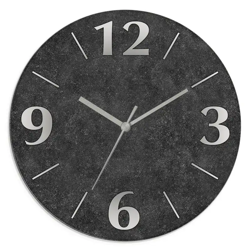 Abverkauf Granitoptik J4XM Wanduhr auf Glas Ø 30 cm