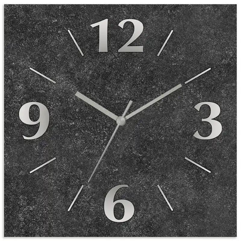 Top-Seller Granitoptik J4XM Wanduhr auf Alu 30x30 cm