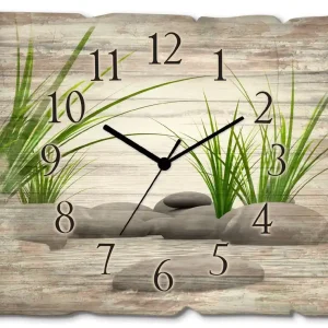 Sale 3 D Steine Wanduhr auf Holz 40x30 cm
