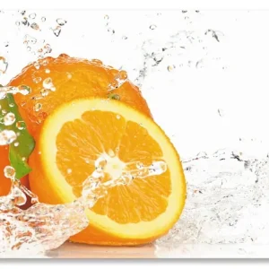 Billig Orange mit Spritzwasser Alu-Küchenrückwand 60x50 cm