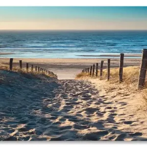 Gratis Versand Weg zum Nordseestrand Sonnenuntergang Alu-Küchenrückwand 60x50 cm