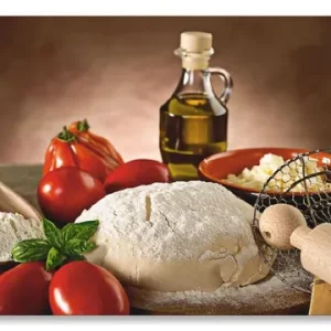 Heißes Angebot Teig für Pizza Alu-Küchenrückwand 60x50 cm