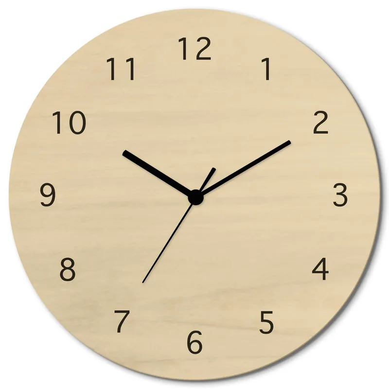 Ewige Einfachheit U5EC Wanduhr auf Holz Ø 30 cm Neue Ware