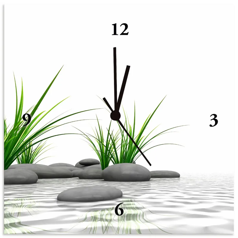 3D Steine T6CD Wanduhr auf Alu 30x30 cm Sichere Zahlung