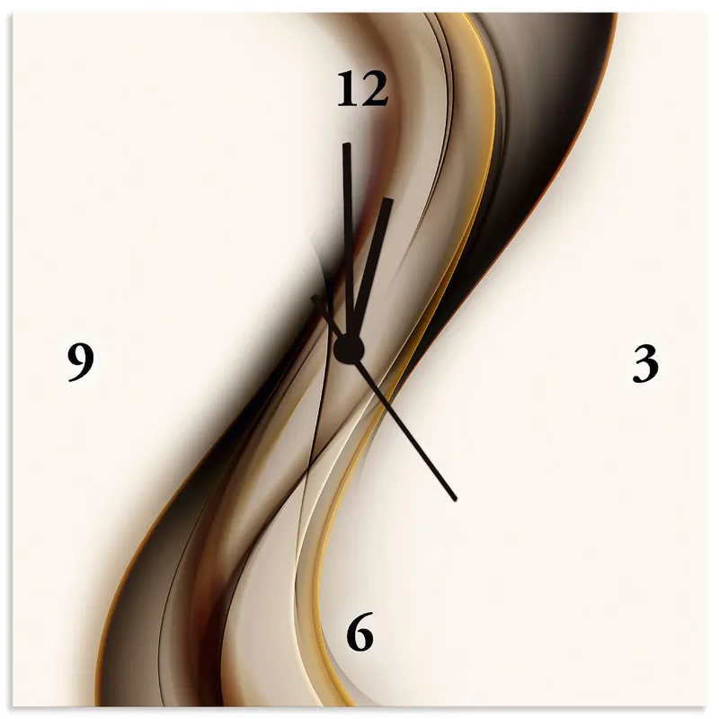 Bestpreis Welle T9LH Wanduhr auf Alu 30x30 cm