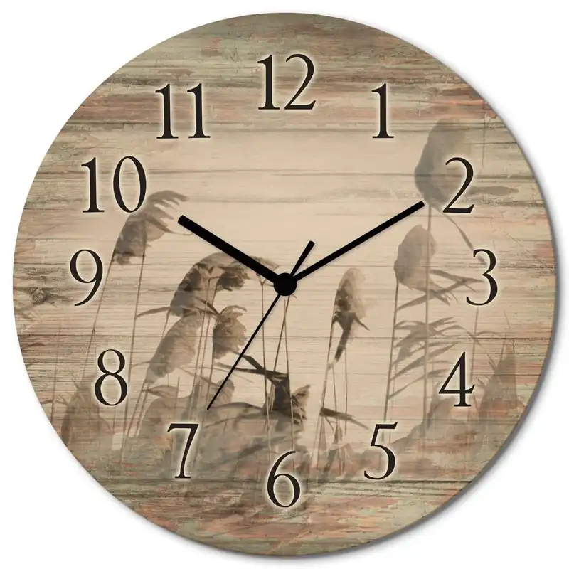 Gräser T3MG Wanduhr auf Holz Ø 30 cm Bestseller