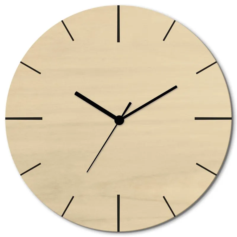 Versand Am Gleichen Tag Zeitliche Schlichtheit U5DX Wanduhr auf Holz Ø 30 cm