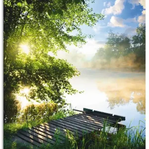 Versand Am Gleichen Tag Angelsteg am Morgen T0WD Wandbild