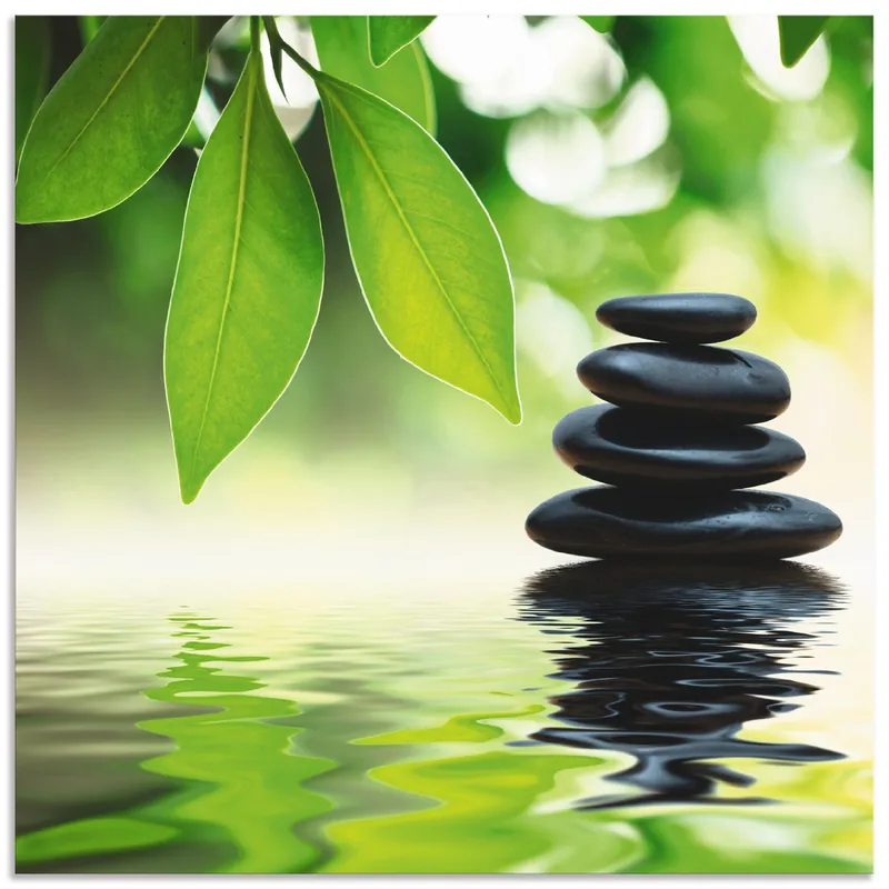 Zen Steinpyramide auf Wasseroberfläche T5UJ Wandbild Bestseller