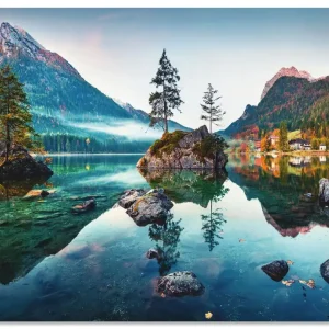 Herbstszene des Hintersee vor Alpen U1TM Wandbild Aktuell