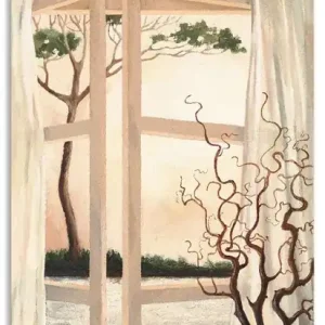 Sonderangebot Fensterbild Toskanischer Sonnenuntergang T4OM Wandbild