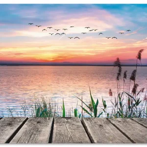Der See in den Farben der Wolken T9QD Wandbild Preiswert