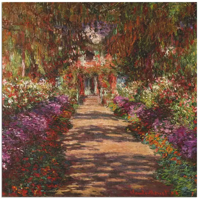 Weg in Monets Garten in Giverny. 1902 T6UD Wandbild Finale Aktion