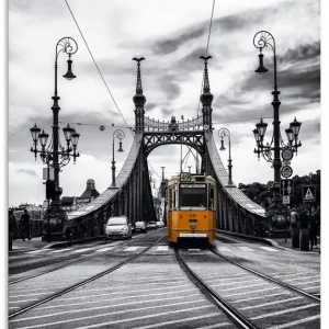 Budapest Freiheitsbrücke Straßenbahn U3LO Wandbild Neue Kollektion