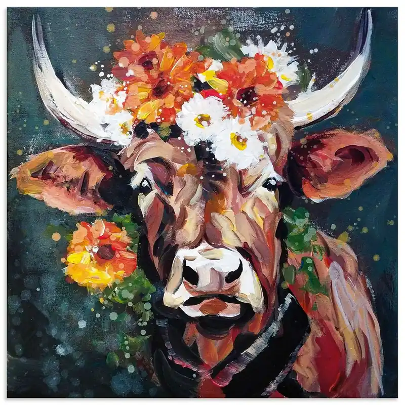 Stier mit Kranz U5BI Wandbild Bestpreis
