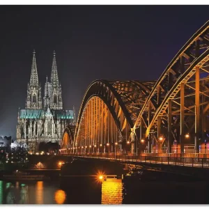 Sichere Zahlung Kölner Dom mit Brücke T5TT Wandbild
