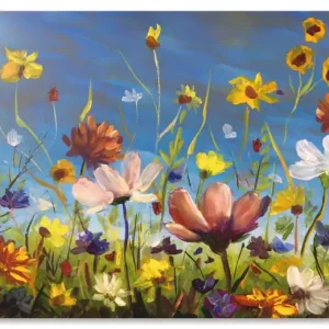 Highlight Wildblumenwiese blauer Himmel U1QU Wandbild