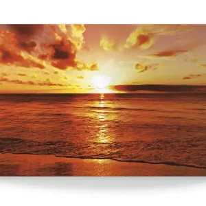 Schöner Sonnenuntergang Strand T5MR Wandbild Super-Preis
