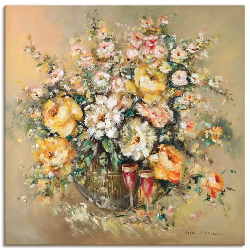 Sonderangebot Blumen und Spirituosen B0GV Wandbild