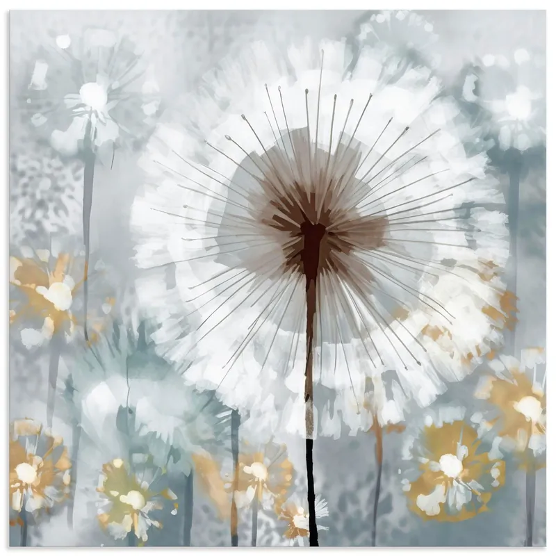 Abstrakte Pusteblumen Wiese 1 U4QT Wandbild Rabatt