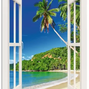 Angebot Paradies - weißes Fenster S9IC Wandbild