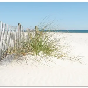 Geprüft Schöne Sanddüne mit Gräsern und Zaun T5MA Wandbild