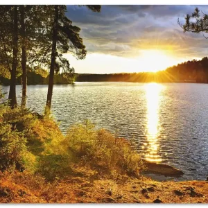 Top-Seller Sonnenuntergang über See Algonquin Park T6AF Wandbild