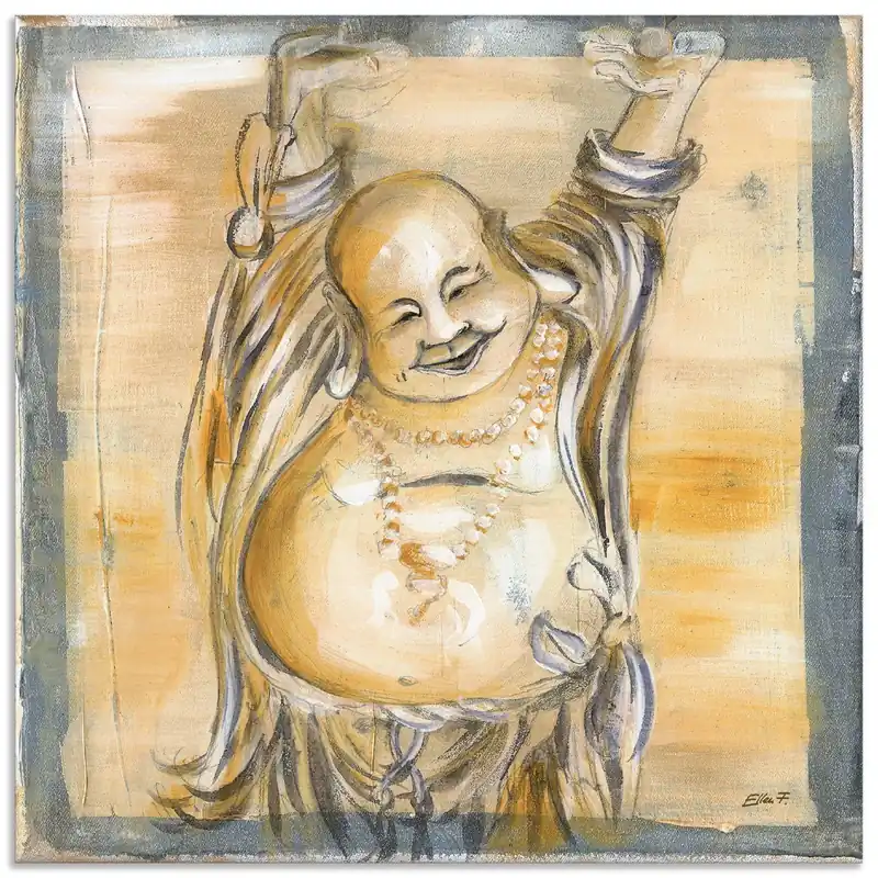 Fröhlicher Buddha II T4SZ Wandbild Versand Am Gleichen Tag