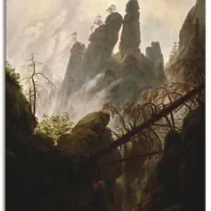 Felsenschlucht, 1822/23 B4CB Wandbild Top-Angebot