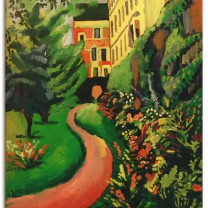 Aktuell Unser Garten mit blühenden Rabatten B4SG Wandbild