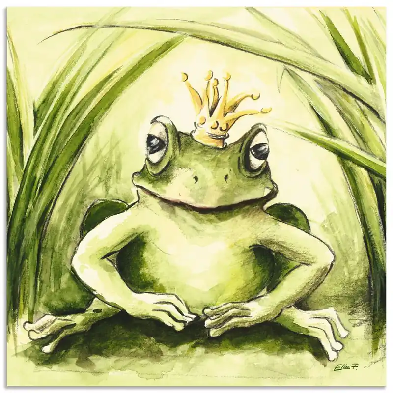 Solange Der Vorrat Reicht Kleiner Frosch T4SV Wandbild