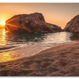 Sonnenuntergang und Strand S7LF Wandbild Aktuell
