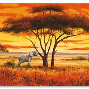 Gratis Versand Afrikanische Landschaft II T1GA Wandbild