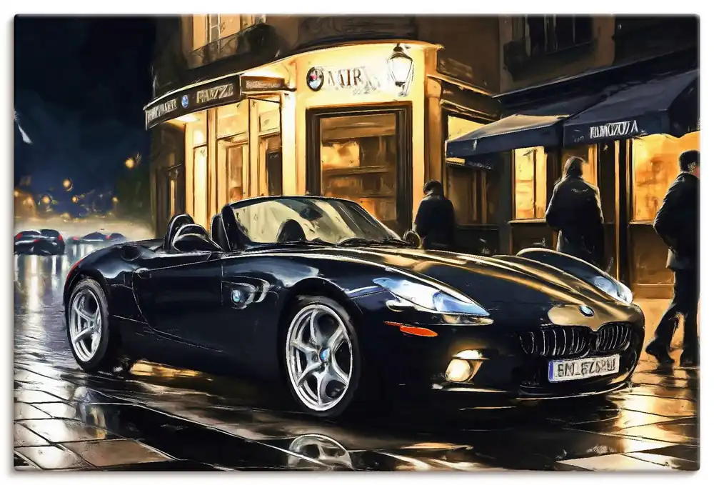 Direkt Vom Hersteller BMW Z8 nachts in Paris Wandbild
