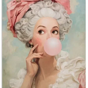 Echt Kaugummi Rebellin Madame Pompadour Wandbild