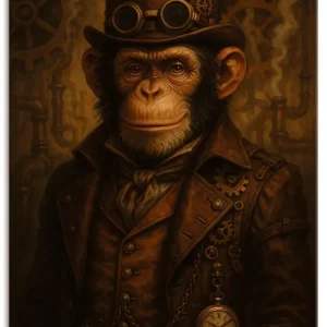 Steampunk-Affe Wandbild Finale Aktion