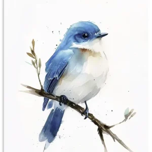 Aquarell Berghüttensänger Wandbild Beliebt