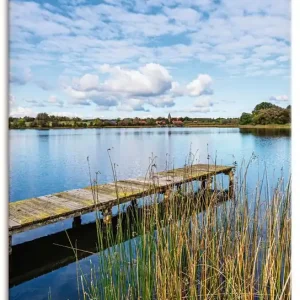 Steg am Krakower See im Dorf Serrahn Wandbild Top-Preis