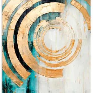 Zertifiziert ABSTRAKTE KUNST Strahlende Sonne U5EL Wandbild