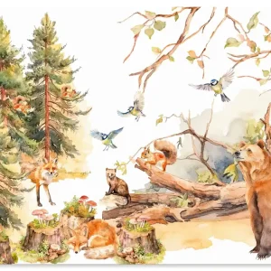 Die Tiere des Waldes U5KN Wandbild Online Kaufen