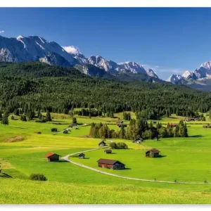 Bayerisches Alpenpanorama Zugspitzblick U5IB Wandbild Neu