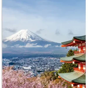 Einzigartiger Blick Fuji Chureito Pagode U5GS Wandbild Versand Am Gleichen Tag