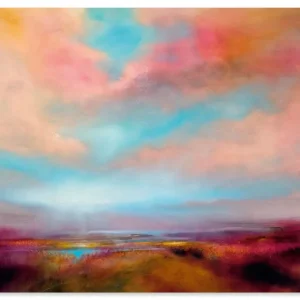 Heideland - Sonnenuntergang U4UP Wandbild Gratis Versand