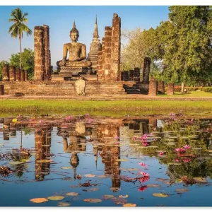 Buddhistische Tempelanlage Wat Mahathat U4XI Wandbild Bestseller