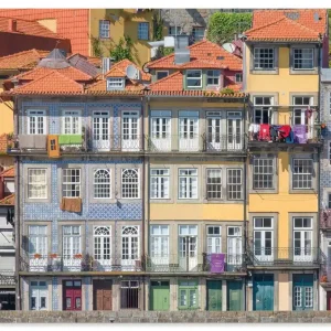 Bunte Fassaden im Hafen von Porto U4SQ Wandbild Kostenfreie Lieferung